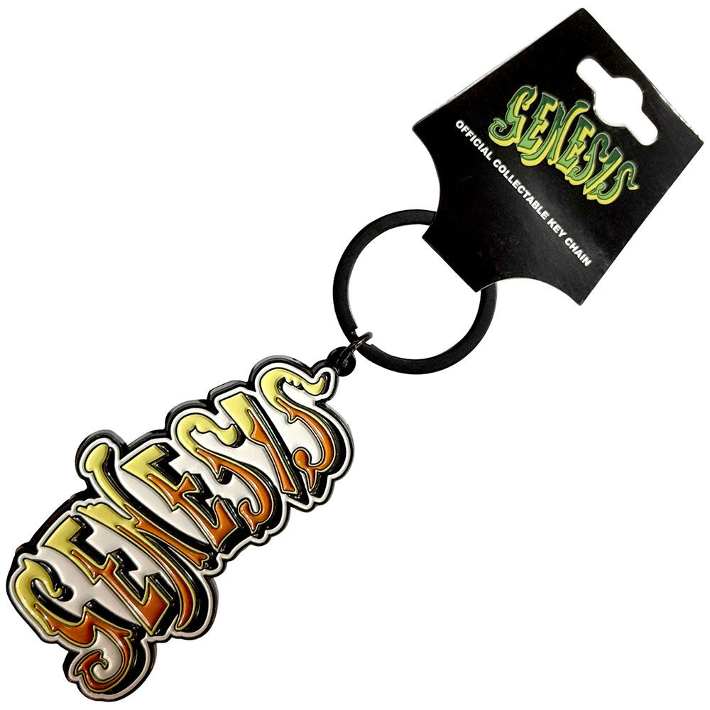 Genesis Orange Classic Logo Metal Key Chain Front