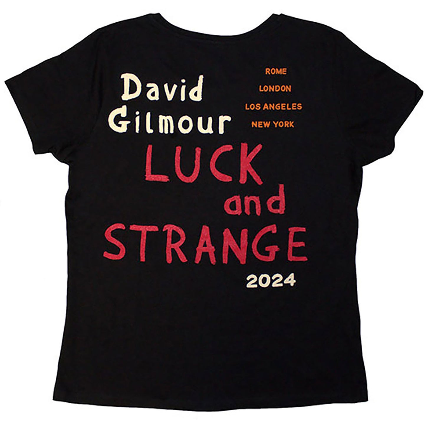David Gilmour Luck & Strange Stage Shot Ladies T-Shirt Junior Top Back