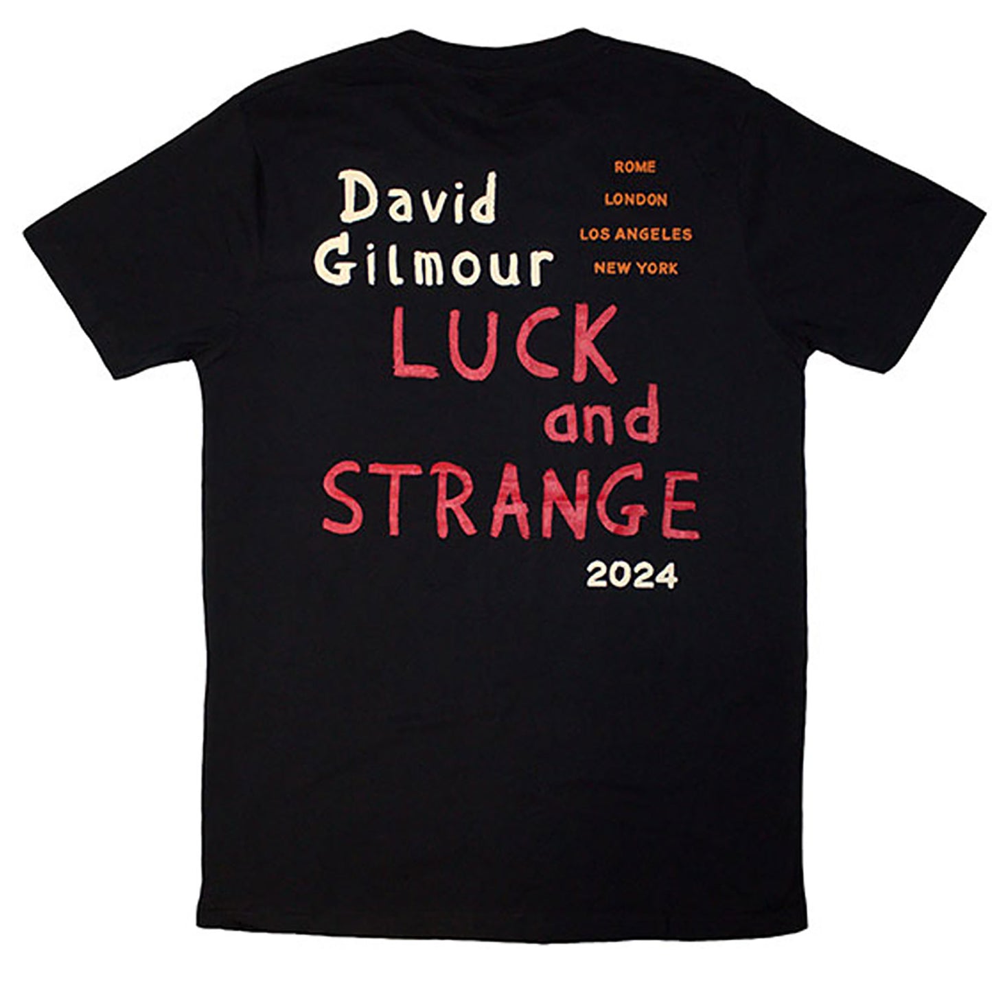 David Gilmour Luck & Strange Stage Shot T-shirt Back