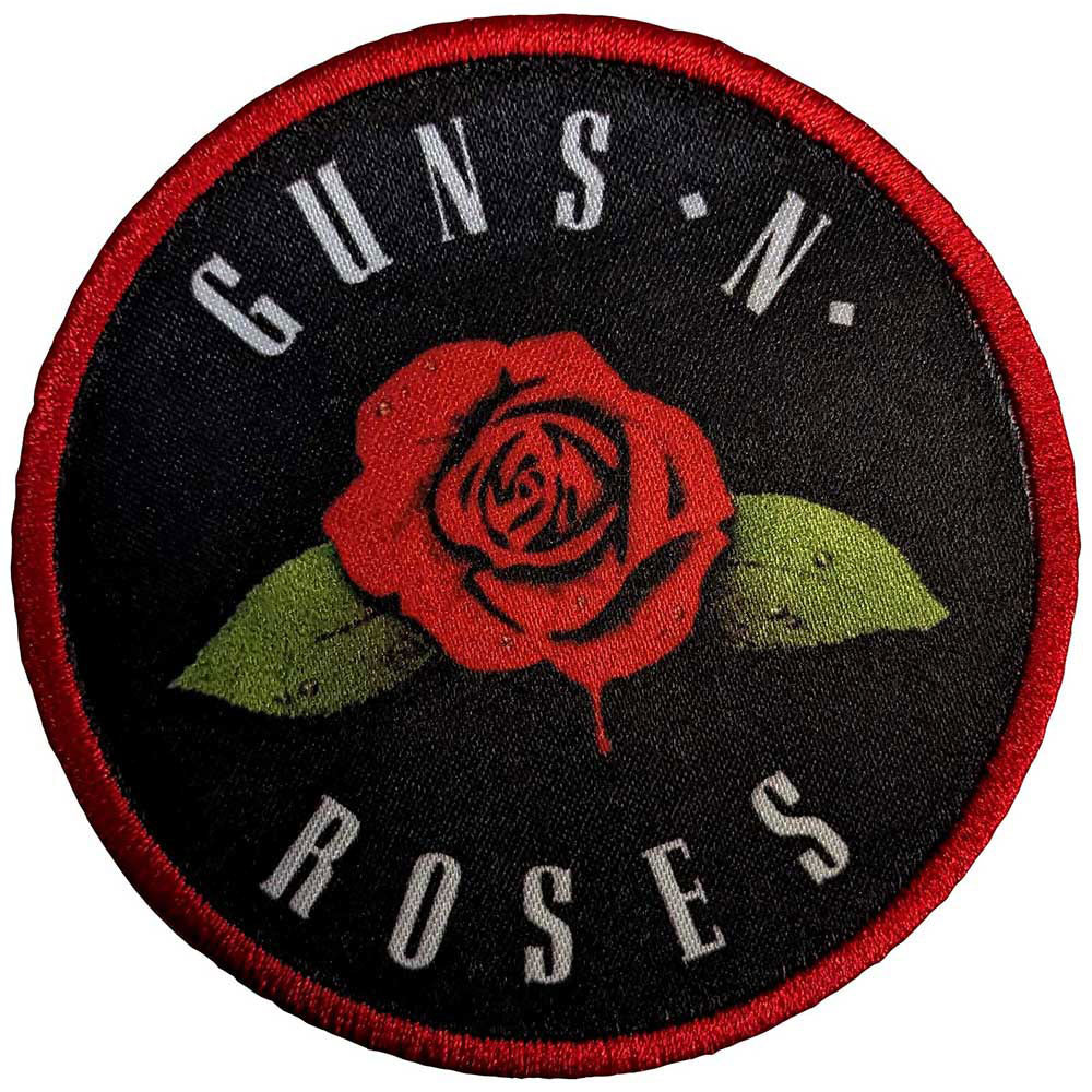 Guns N Roses Rose Woven Patch Front