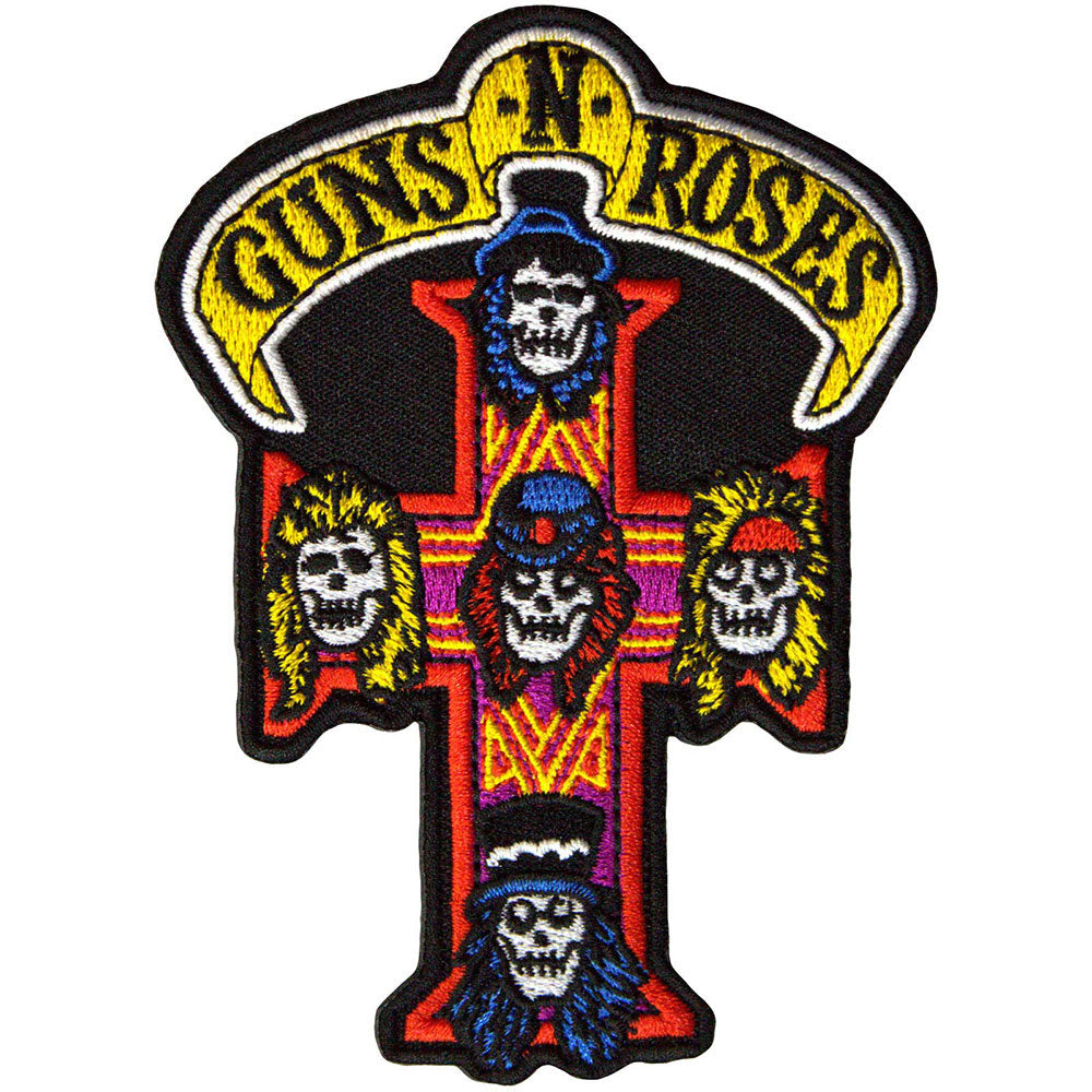 Guns N Roses Appetite For Destruction Cross Woven Patch Front