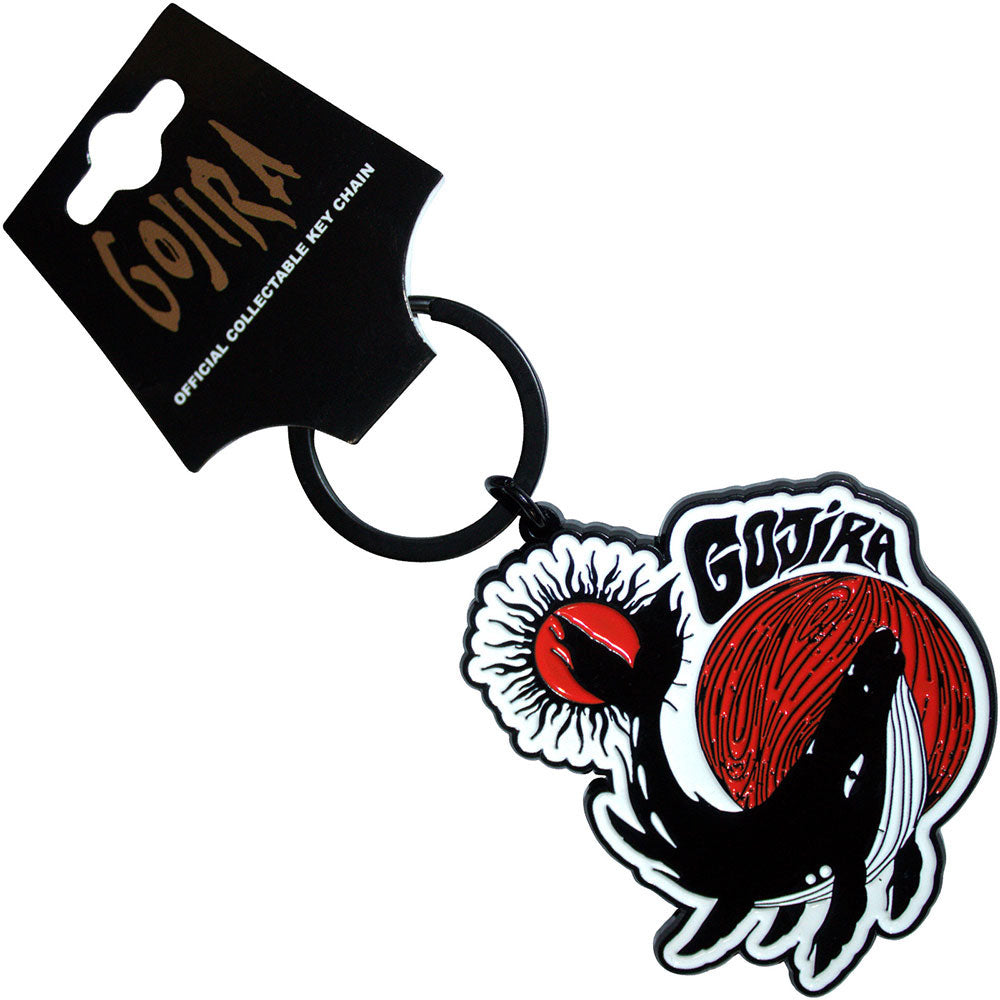 Gojira Whale Metal Key Chain Front