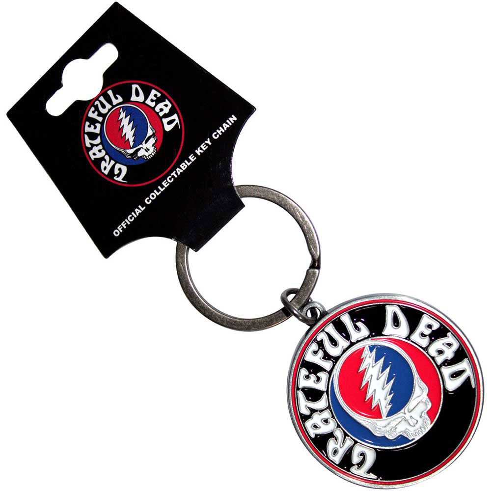 Grateful Dead Steal Your Face Logo Metal Key Chain Front