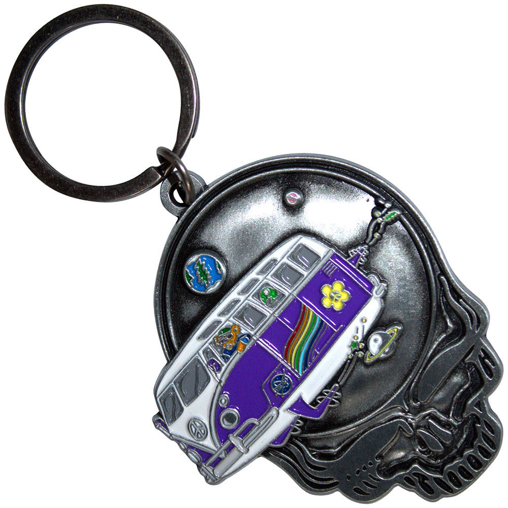 Grateful Dead Space Your Face Bus Metal Key Chain Front