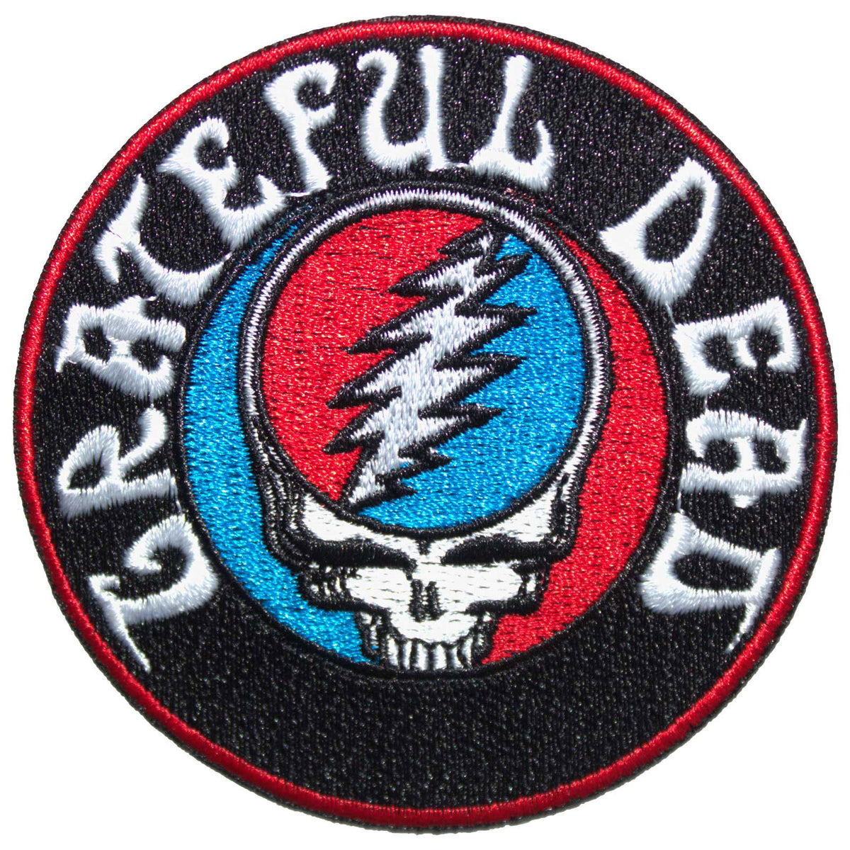 Grateful Dead Steal Your Face Logo V2 Woven Patch Front