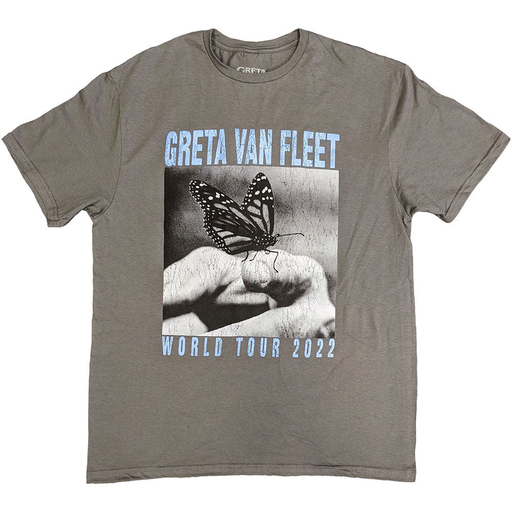 Greta Van Fleet World Tour Butterfly T-shirt Front