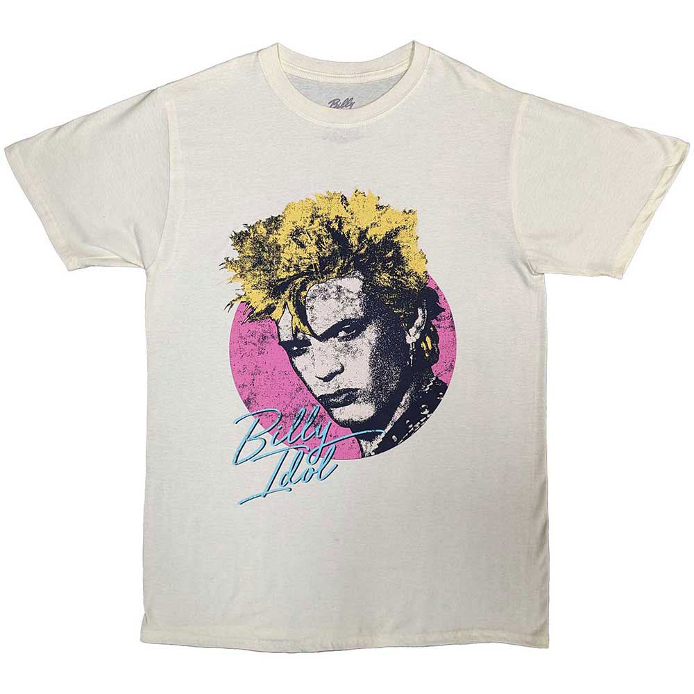 Billy Idol Circle Illustration T-shirt Front
