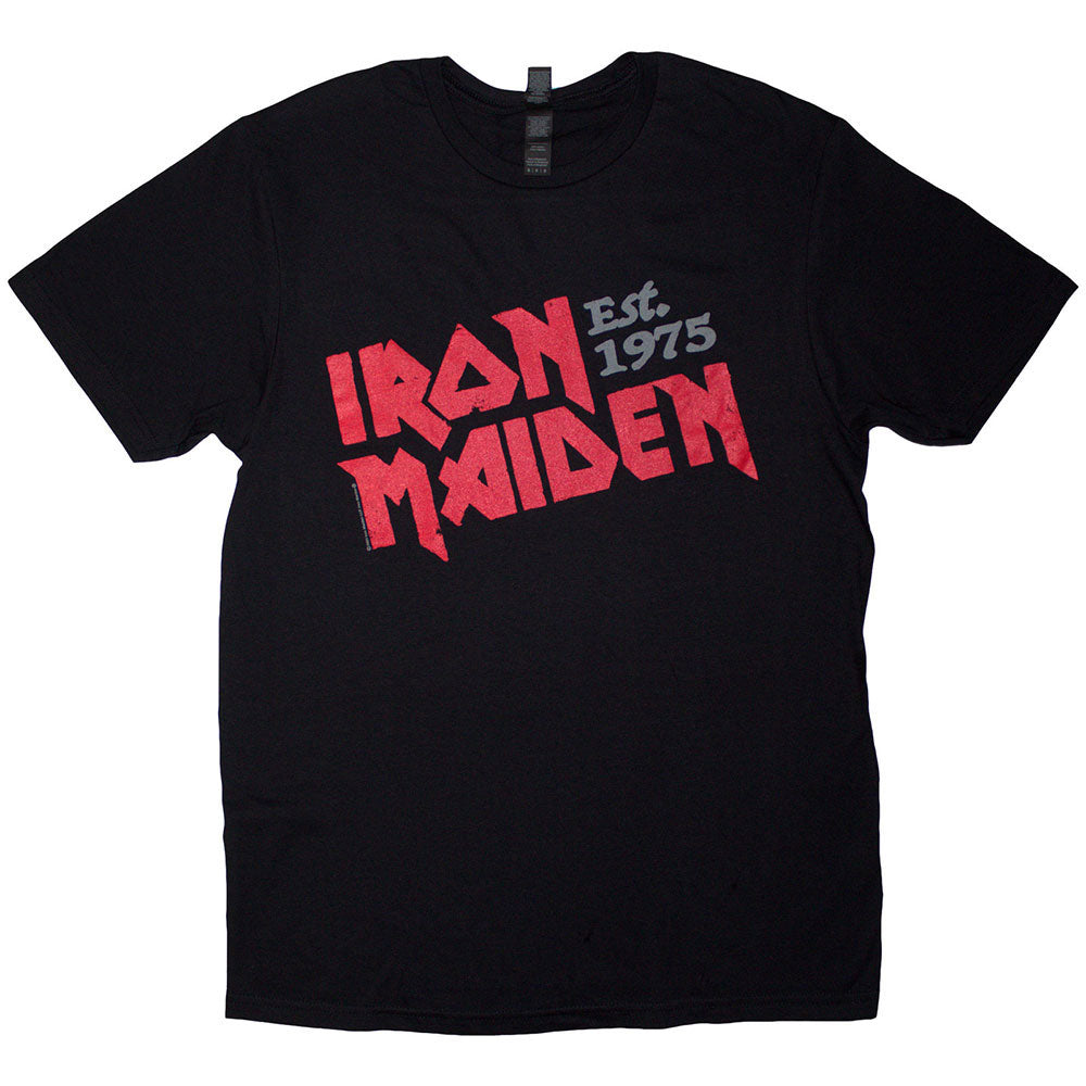 Iron Maiden Est. 1975 Slanted Logo T-shirt Front
