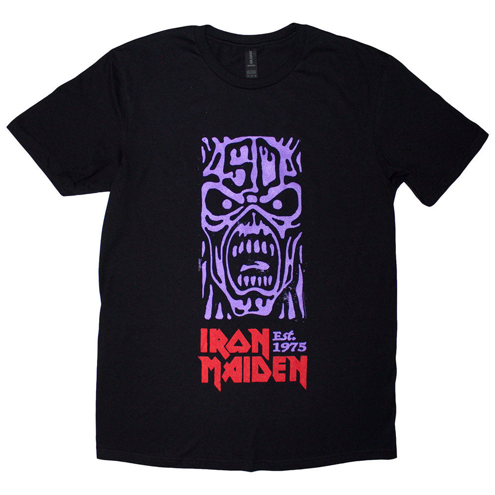 Iron Maiden Est. 1975 Stamp Logo Purple T-shirt Front