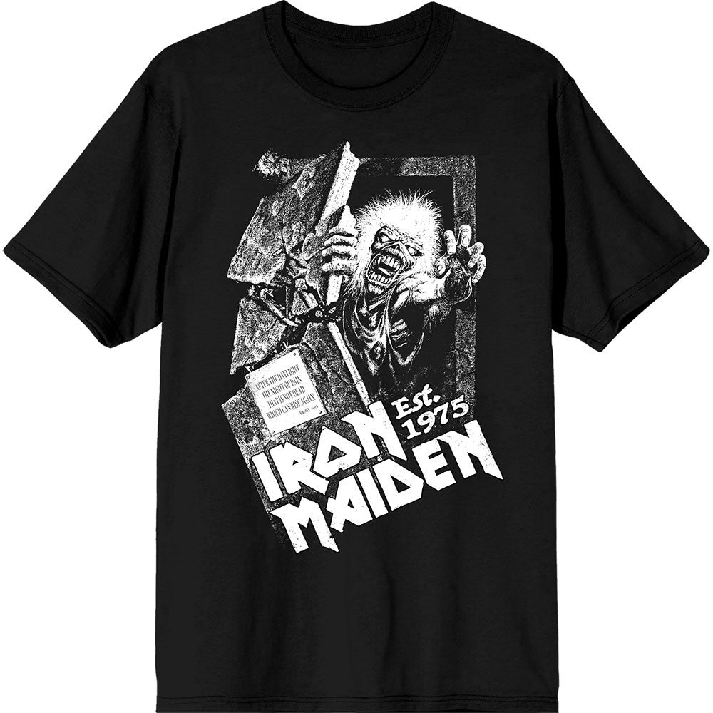 Iron Maiden Est. 1975 No Prayer Grave T-shirt Front