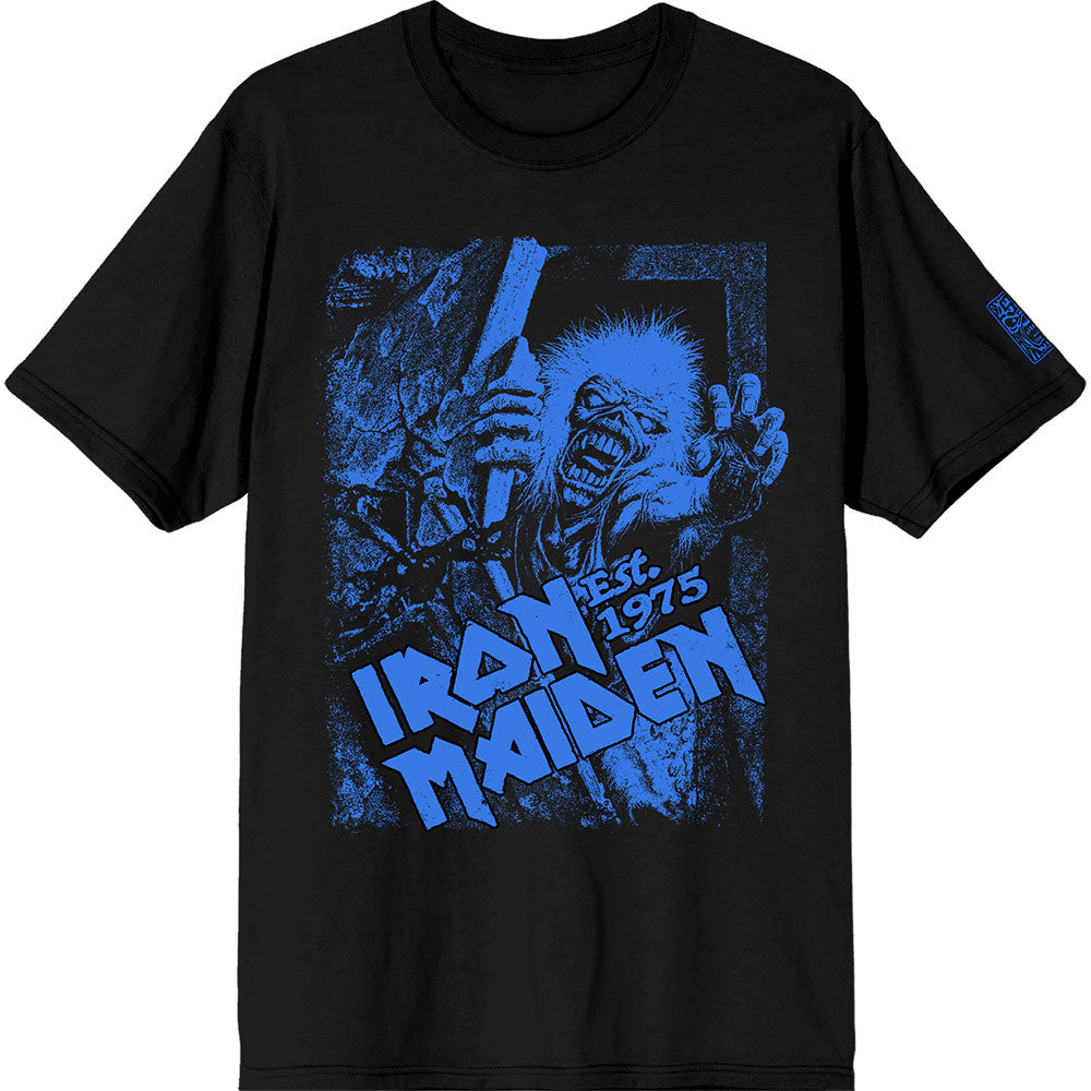 Iron Maiden Est. 1975 No Prayer Grave Blue T-shirt Front
