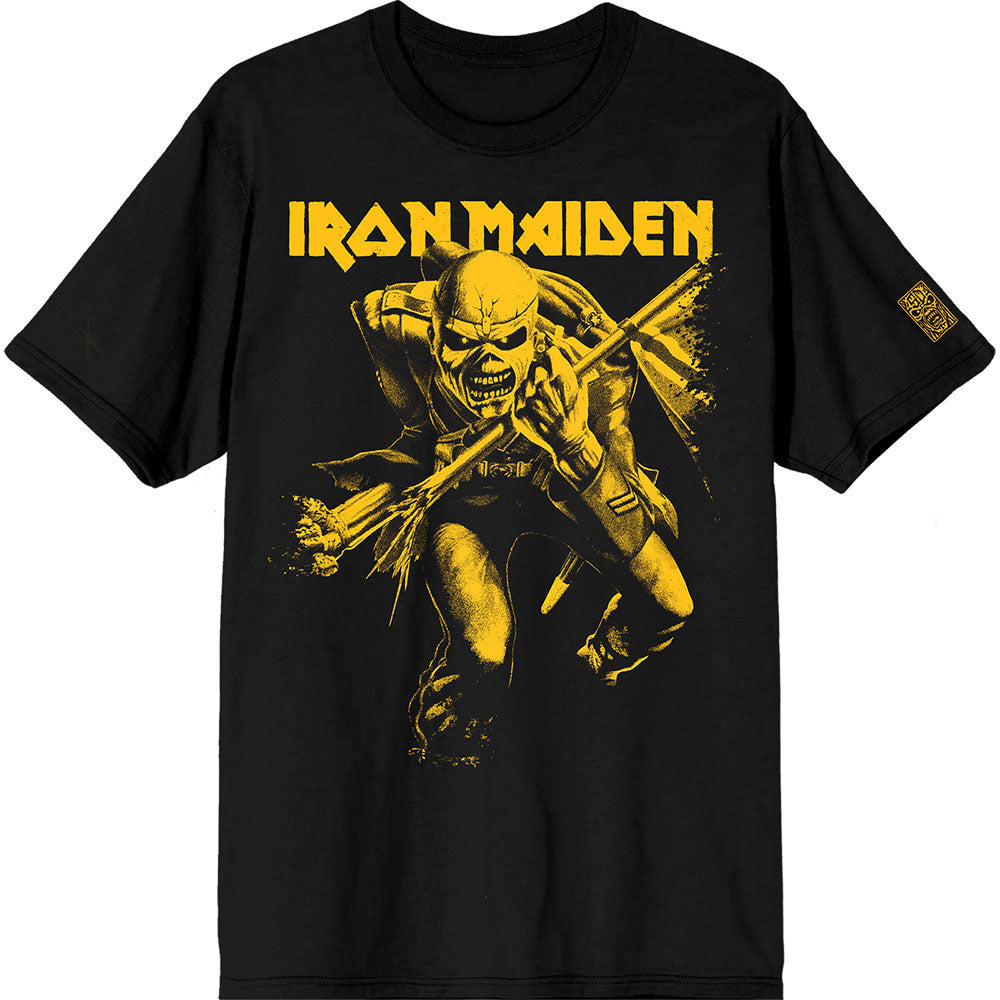 Iron Maiden 50 Trooper Crop Yellow T-shirt Front
