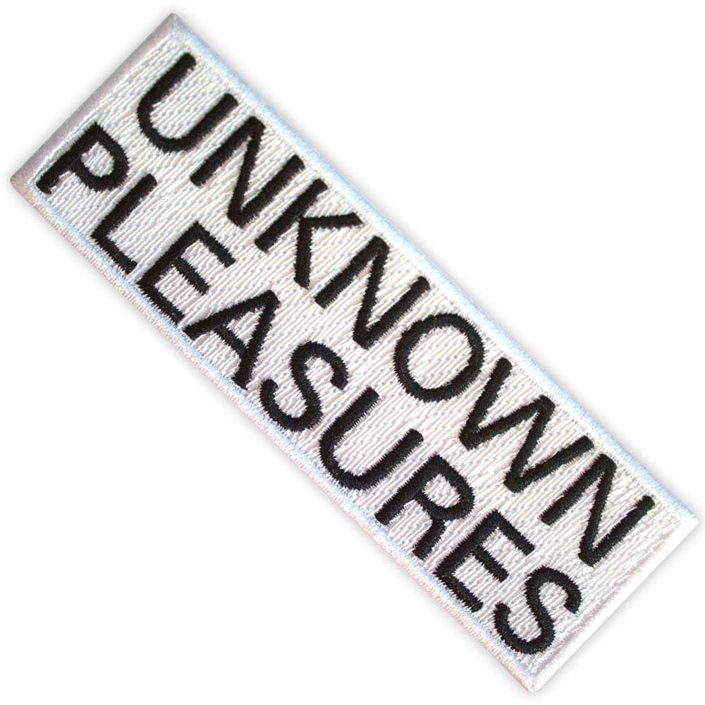Joy Division Unknown Pleasures Text Woven Patch Front