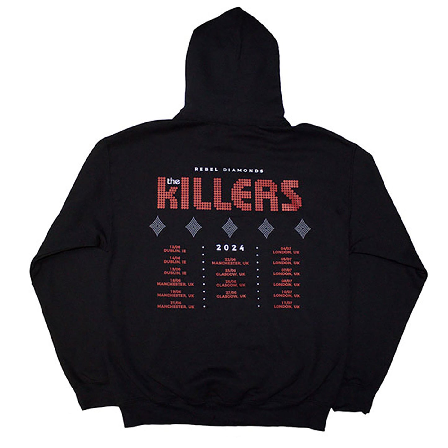 Killers Tour '24 Rebel Diamonds Hooded Sweatshirt Back