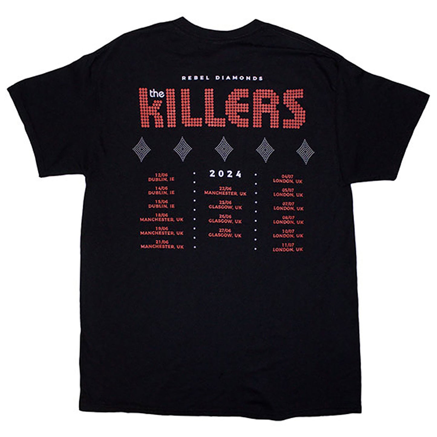 Killers Tour '24 Rebel Diamonds T-shirt Back