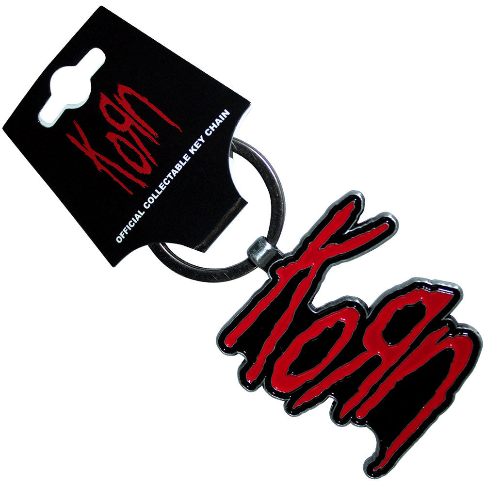Korn Red Logo Metal Key Chain Front