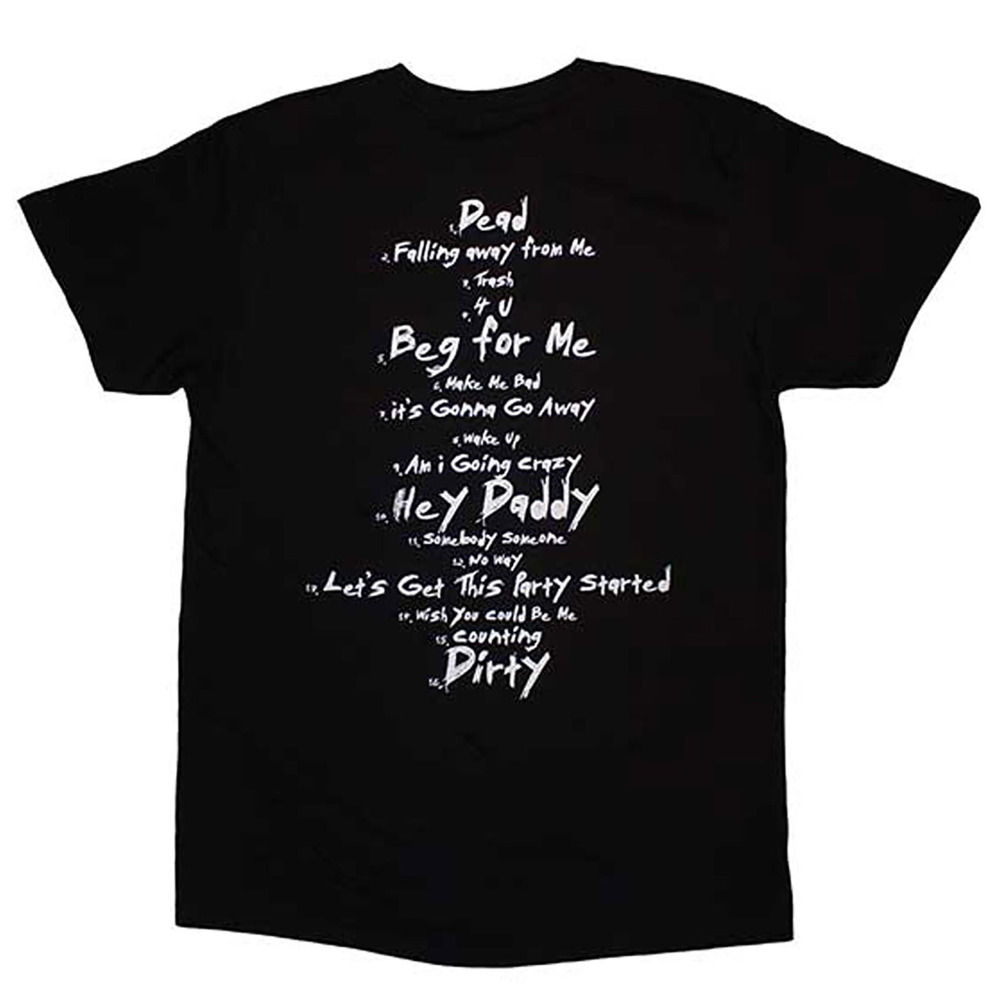 Korn Issues Tracklist T-shirt Back