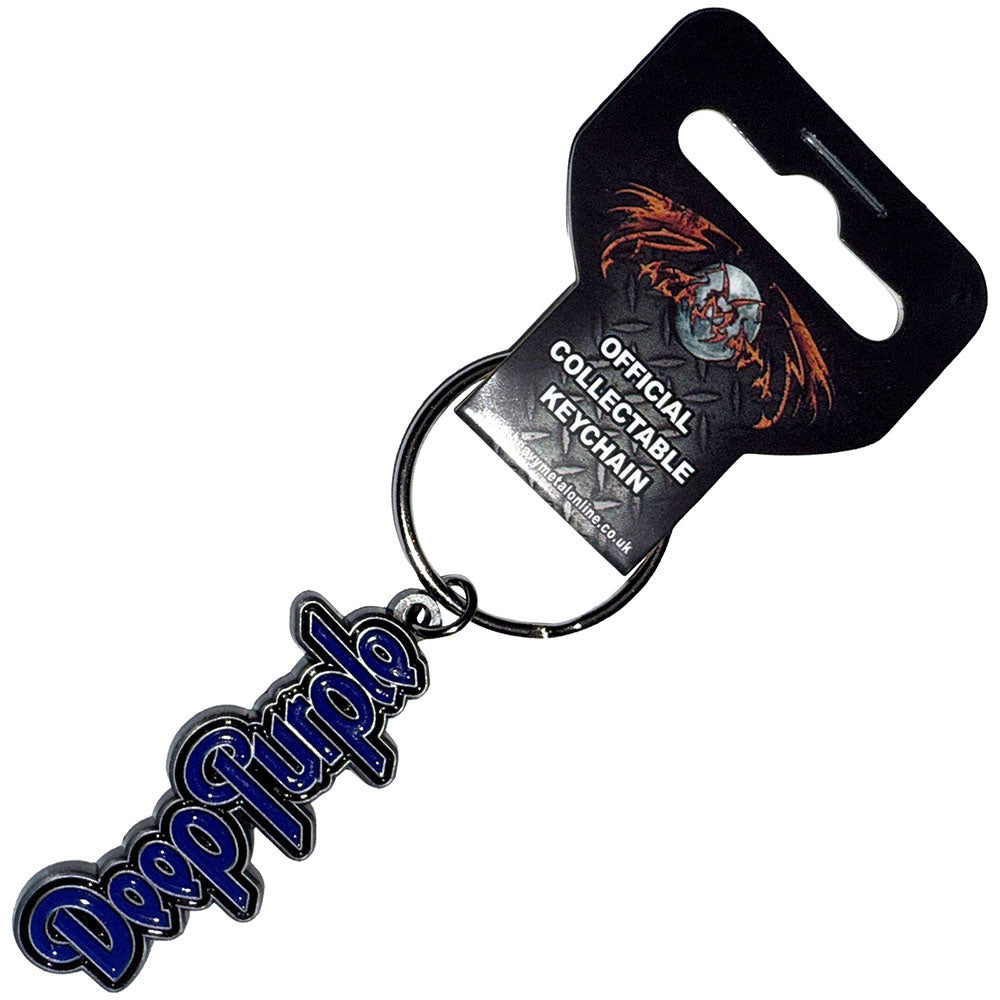 Deep Purple Logo Metal Key Chain Front
