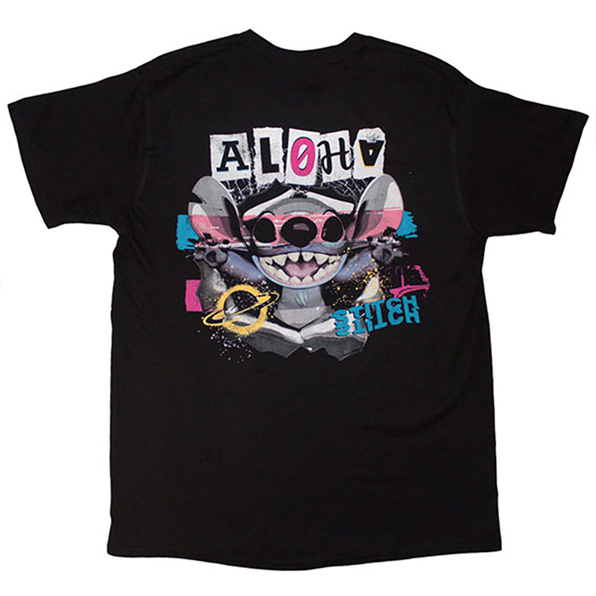 Disney Stitch Aloha Collage T-shirt Back