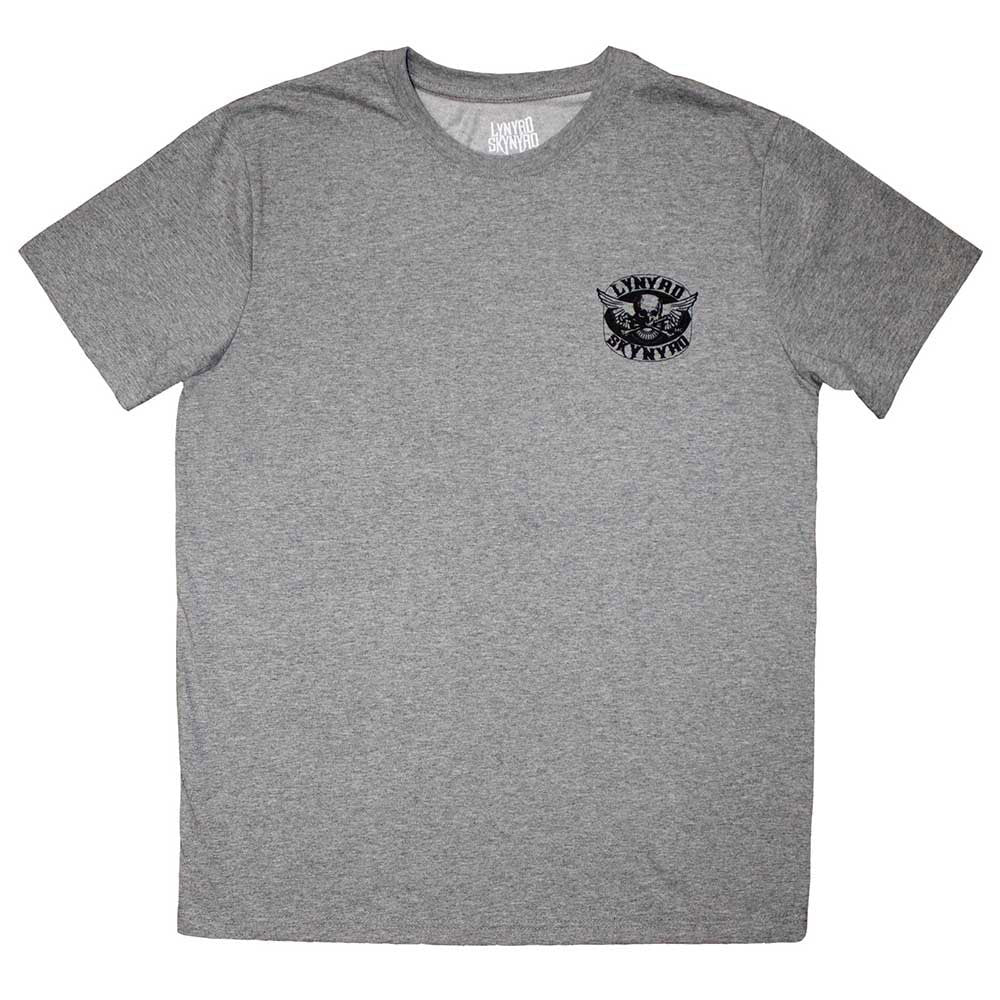 Lynyrd Skynyrd Mini Biker Patch Logo Mono T-shirt Front