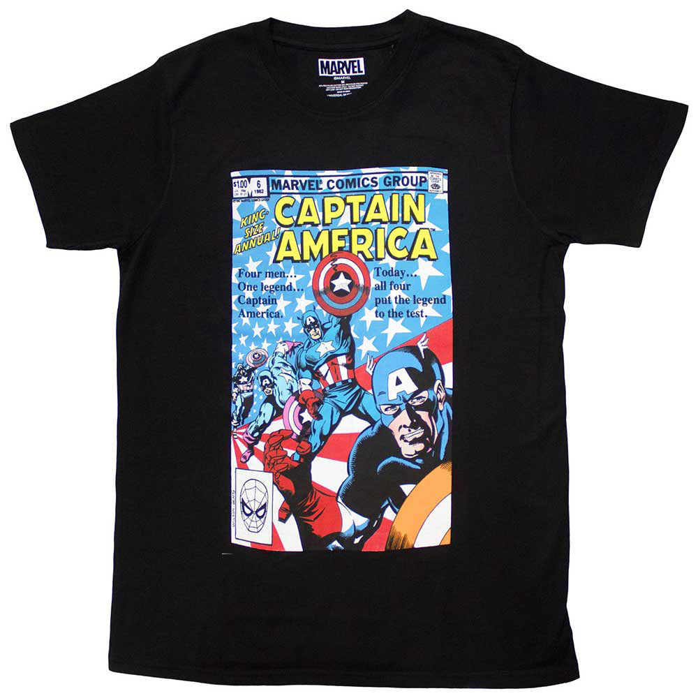 Marvel Comics Many Captain Americas Comic Cover T-shirt Front