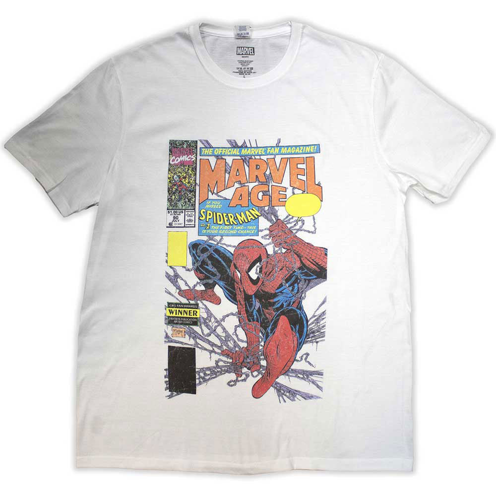Marvel Comics Spider-man Marvel Age Comic Cover Vintage T-shirt Front