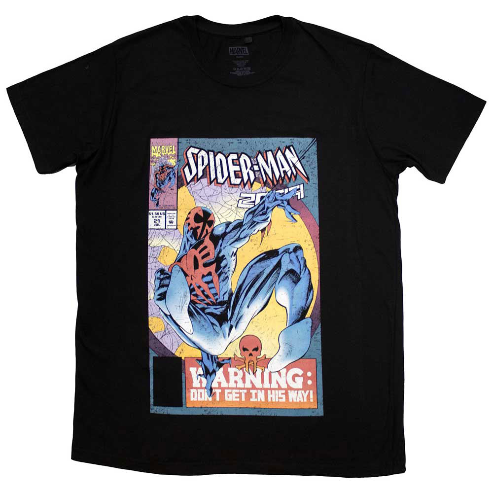 Marvel Comics Spider-man Warning Comic Cover T-shirt Front