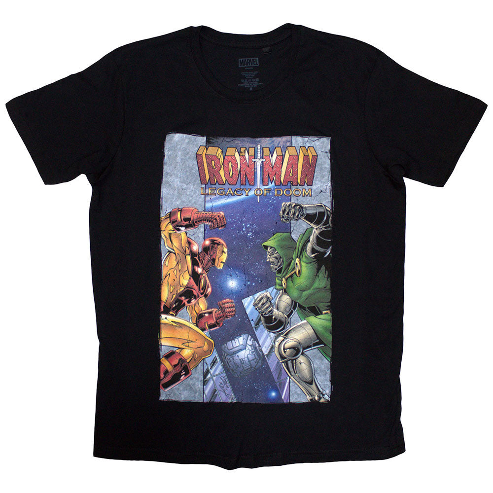 Marvel Comics Iron Man Vs Dr Doom T-shirt Front