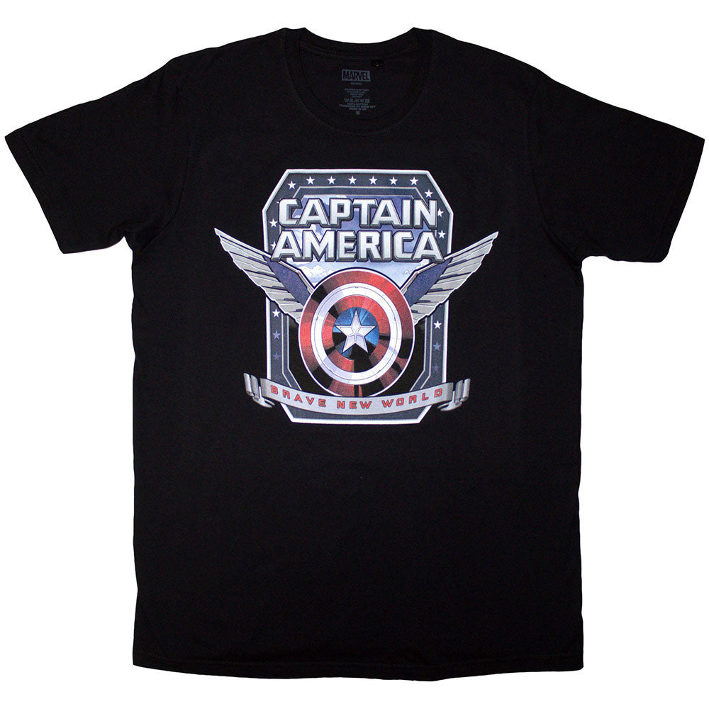 Marvel Comics Captain America Brave New World Shield T-shirt Front