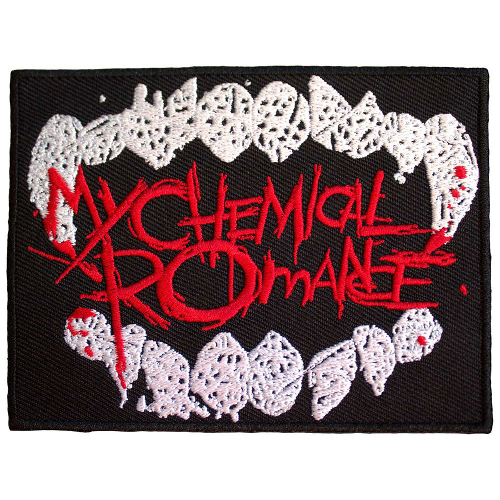 My Chemical Romance The Black Parade Logo Fangs Woven Patch Front