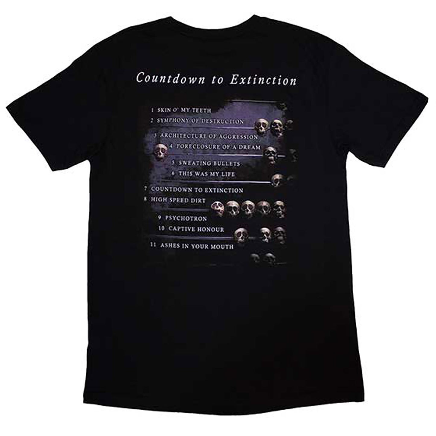 Megadeth Countdown T-shirt Back
