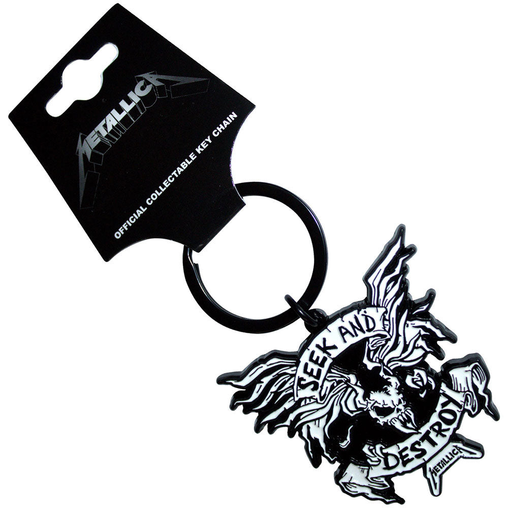 Metallica Seek & Destroy Metal Key Chain Front