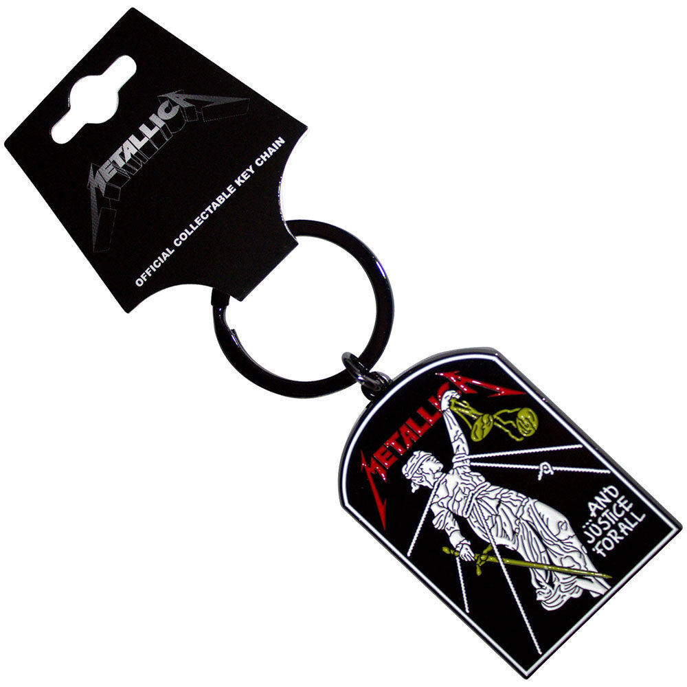 Metallica And Justice For All Tombstone Metal Key Chain Front