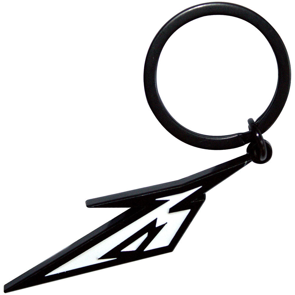 Metallica Black & White M Logo Metal Key Chain Front