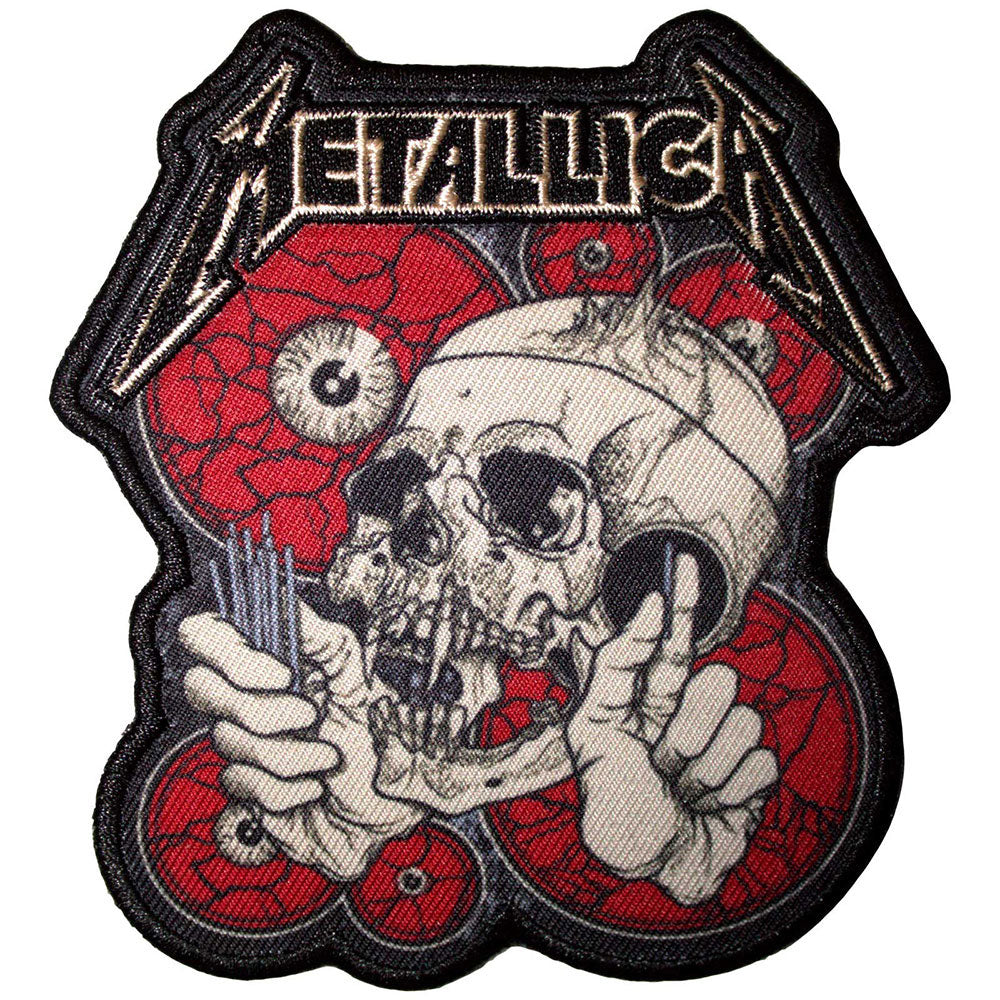 Metallica The Shortest Straw Red Eyes Woven Patch Front