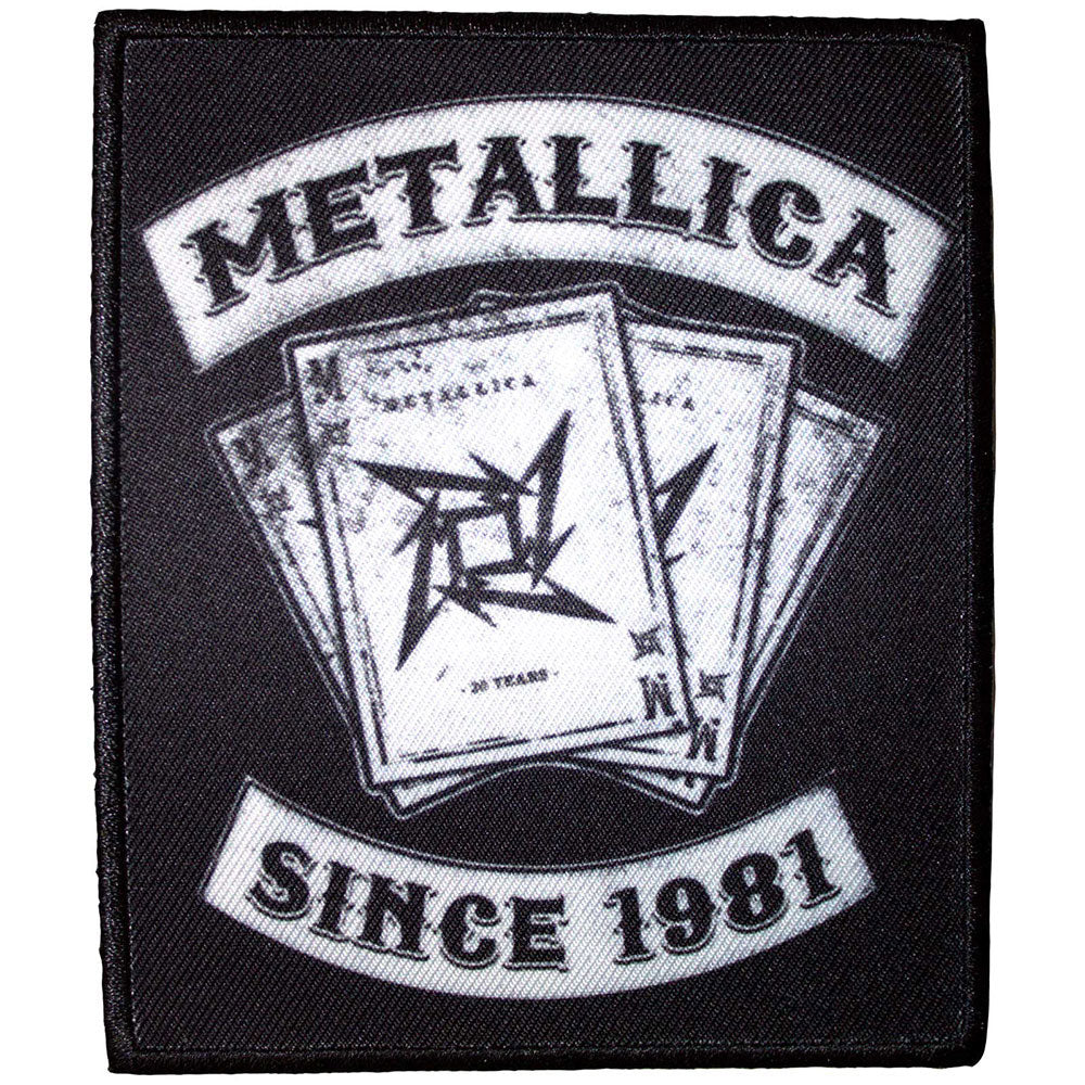 Metallica 30th Anniversary Playing Card Woven Patch Front