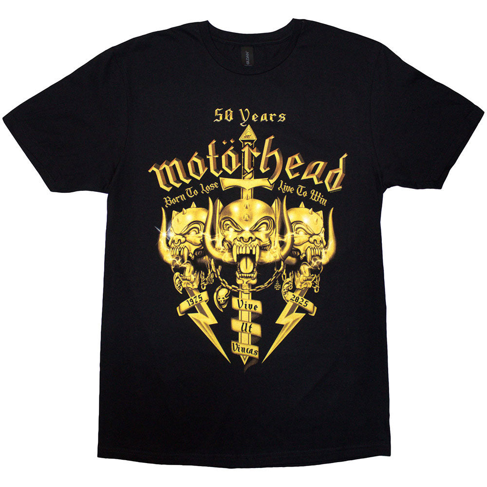 Motorhead 50 Years Swords & Warpig T-shirt Front