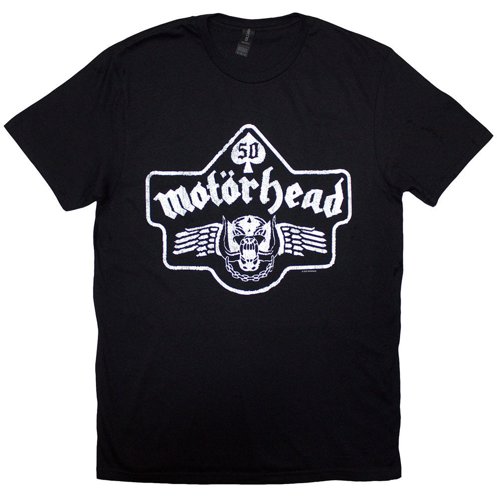 Motorhead 50 Years Ace Wings Emblem T-shirt Front