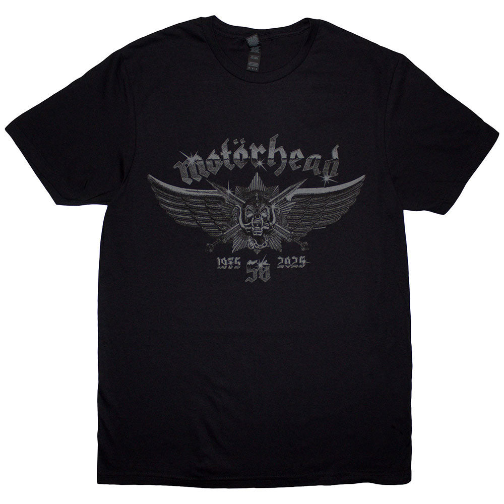 Motorhead 50 Years Wings Badge T-shirt Front