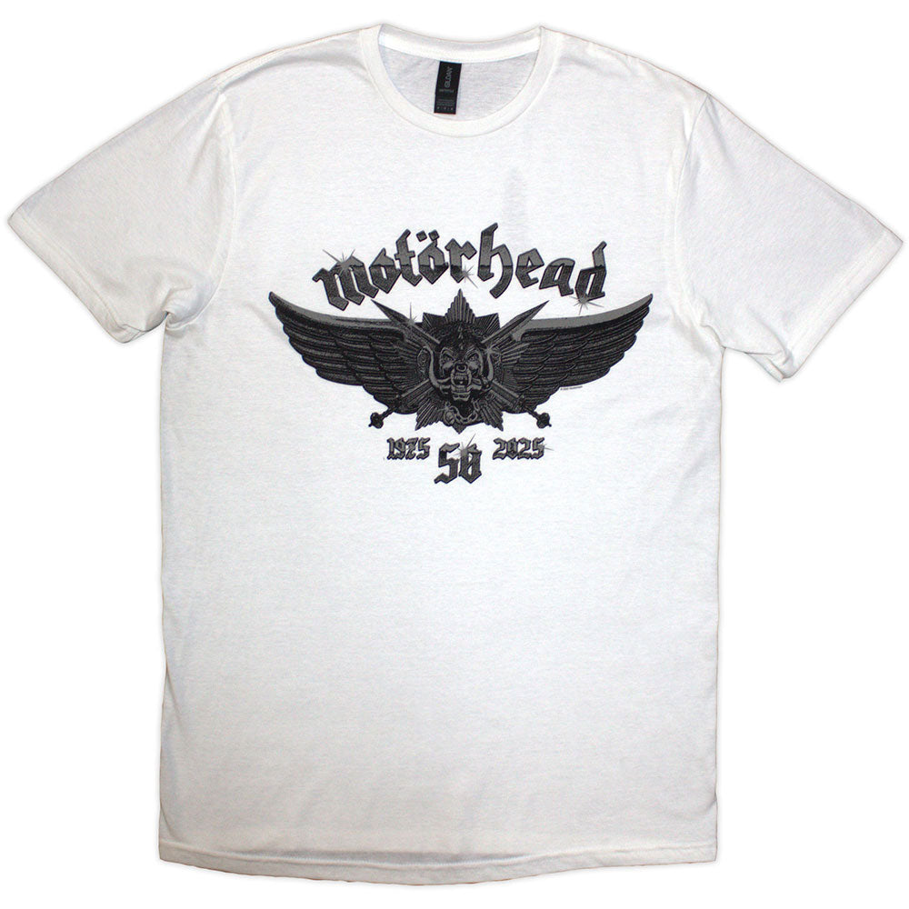Motorhead 50 Years Wings Badge T-shirt Front