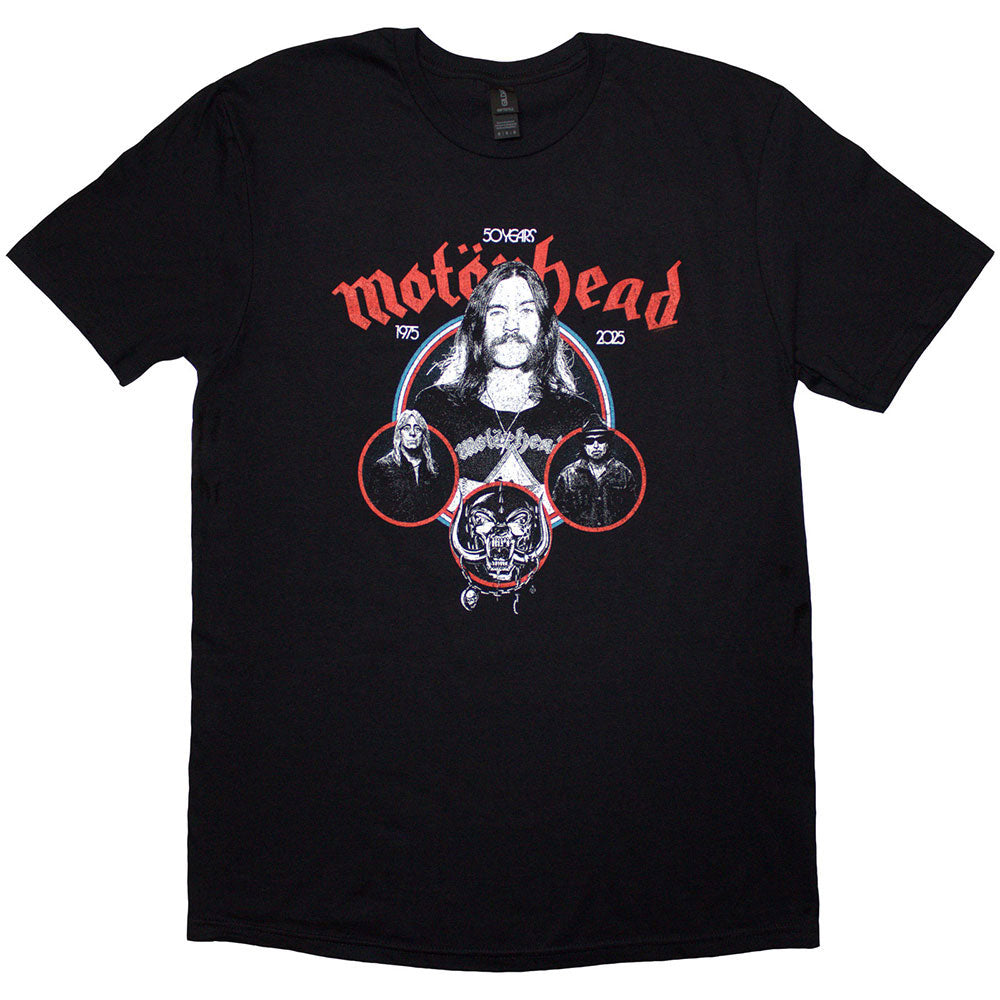 Motorhead 50 Years Band Circles T-shirt Front
