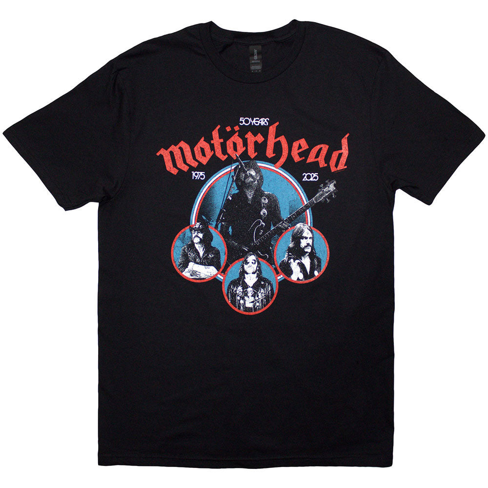 Motorhead 50 Years Lemmy Circles T-shirt Front