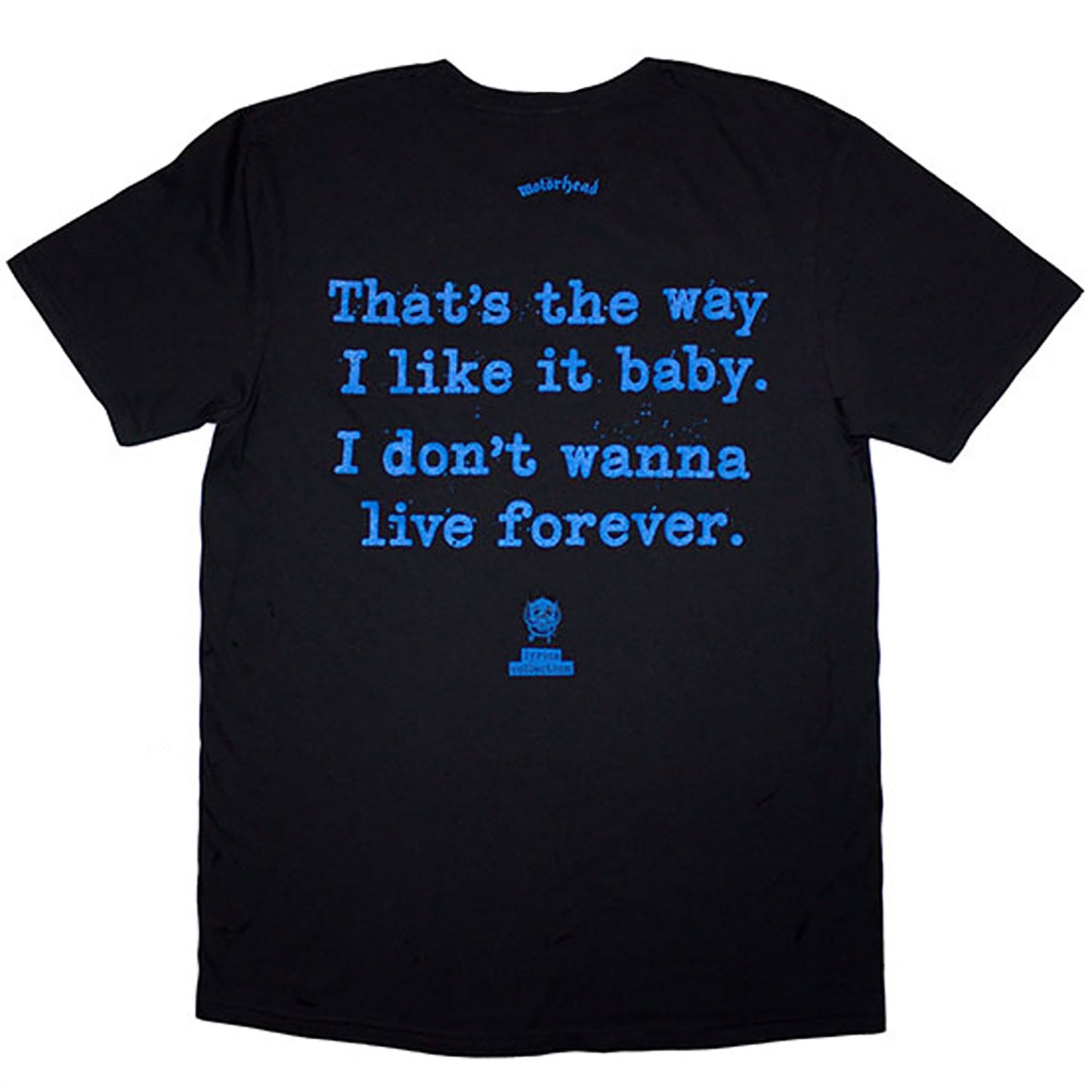 Motorhead Ace Of Spades Lyric T-shirt Back