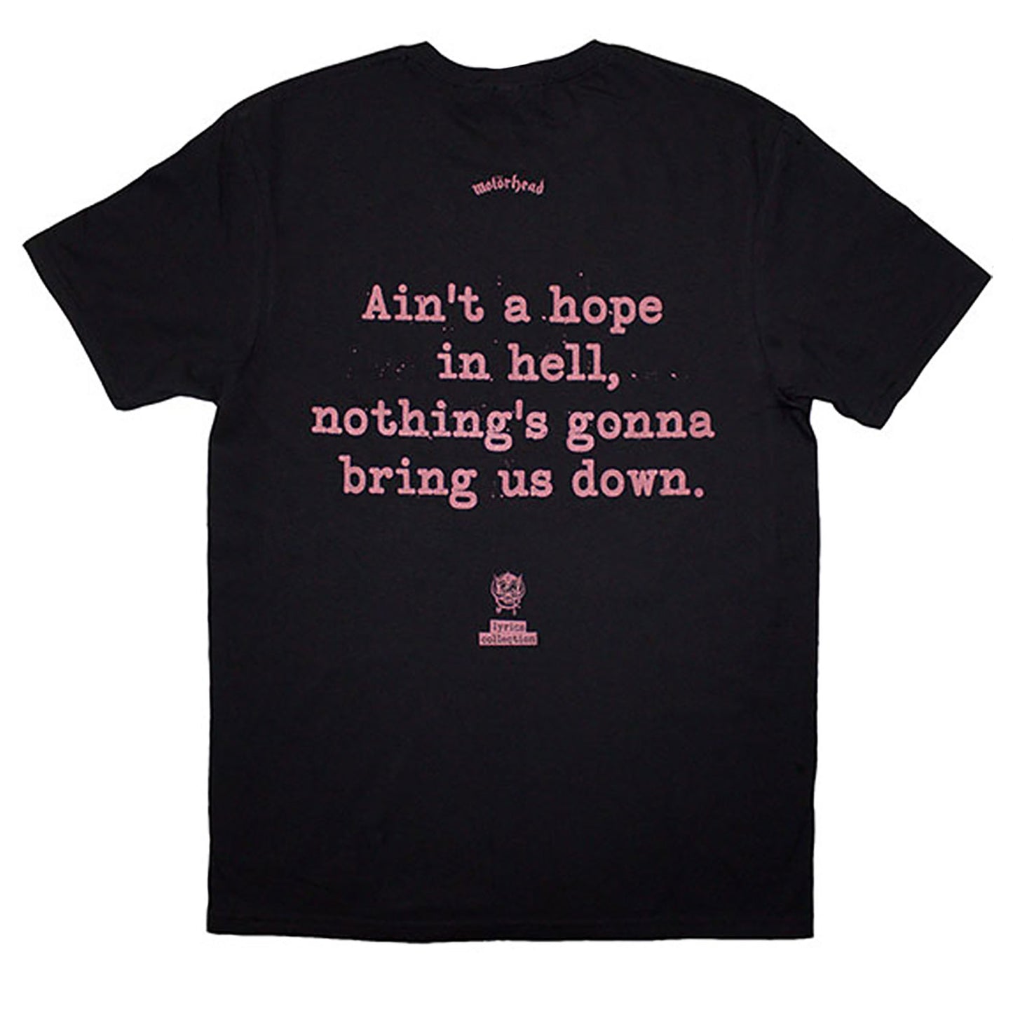 Motorhead Bomber Lyric T-shirt Back