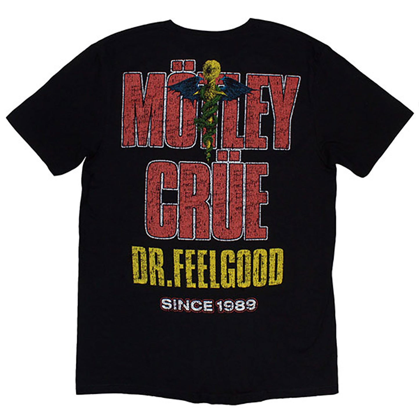 Motley Crue Dr Feelgood Circle Photo 1 T-shirt Back