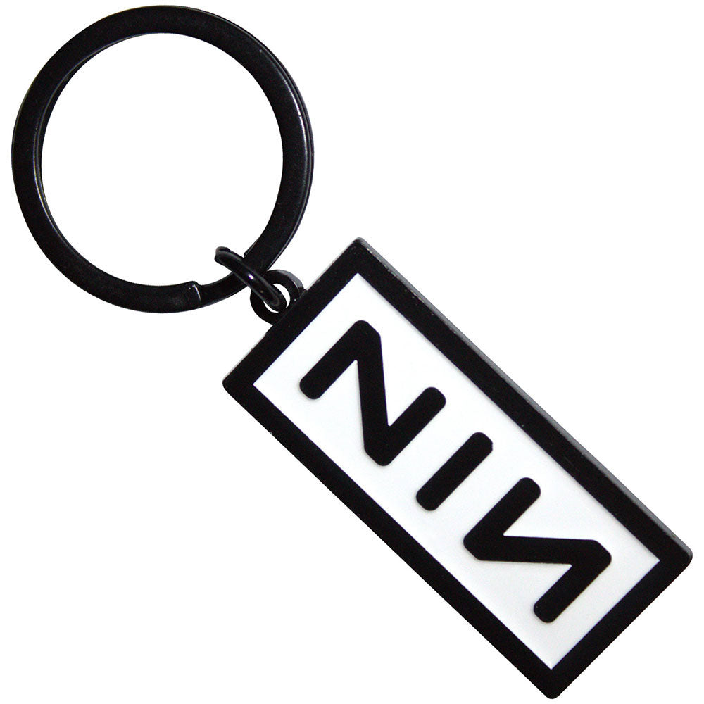 Nine Inch Nails Logo Metal Key Chain Front
