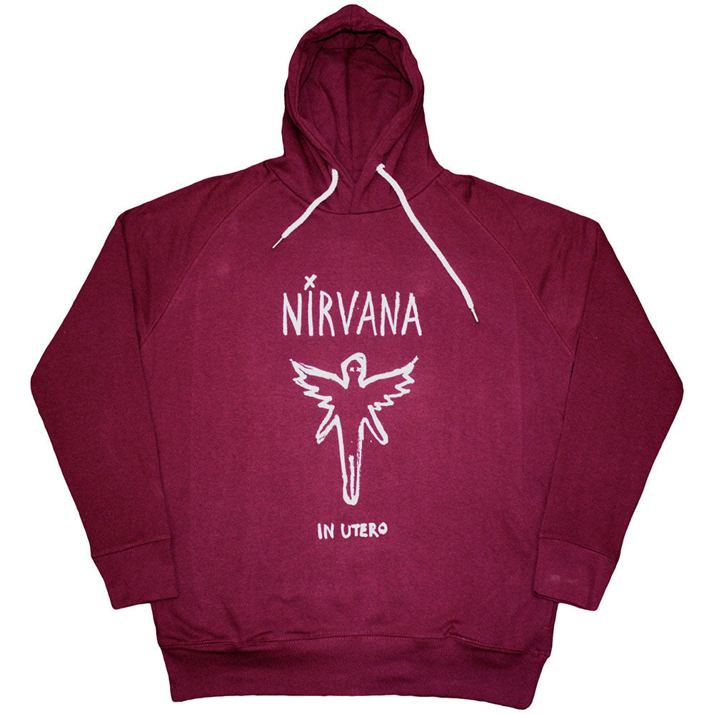 Nirvana In Utero Outline Hooded Sweatshirt Front