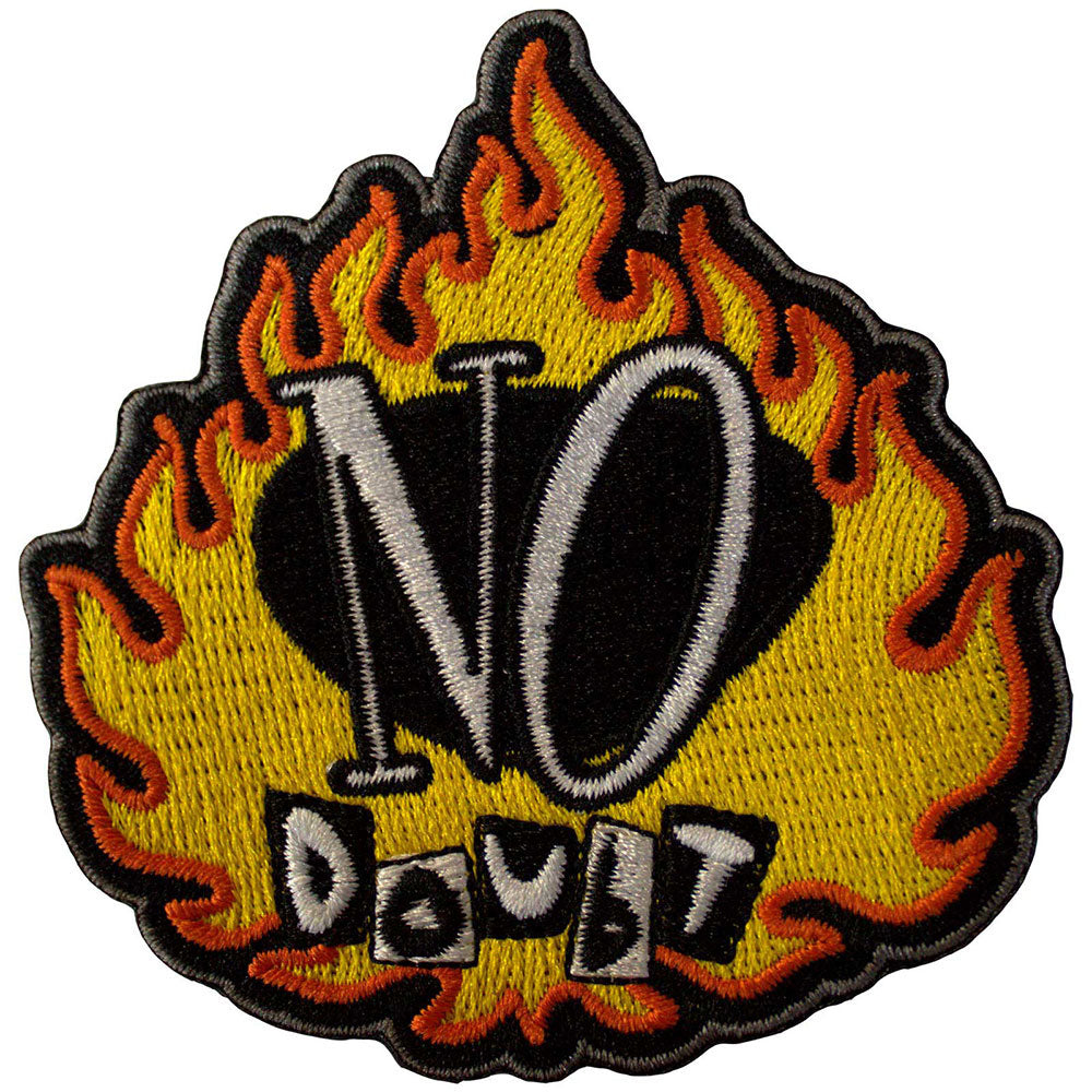 No Doubt Flame Woven Patch Front