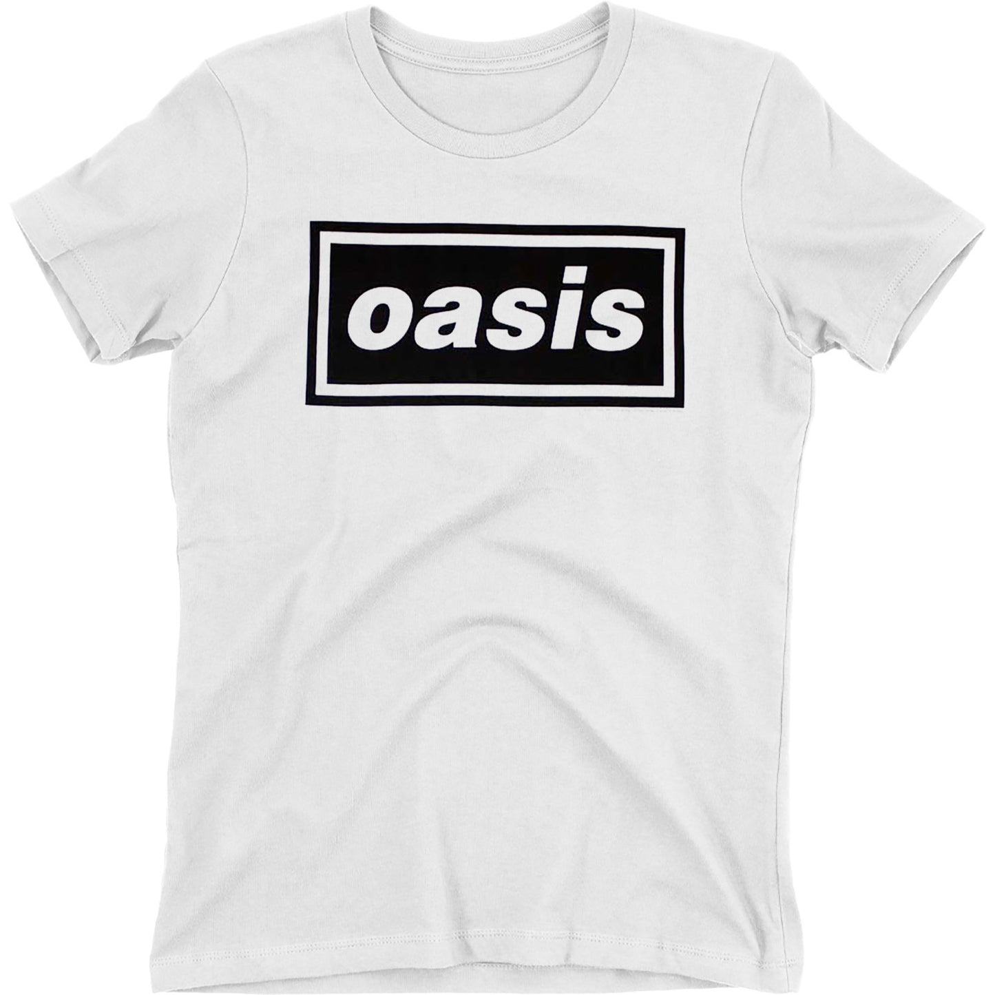 Oasis Decca Logo Ladies T-shirt Junior Top Front
