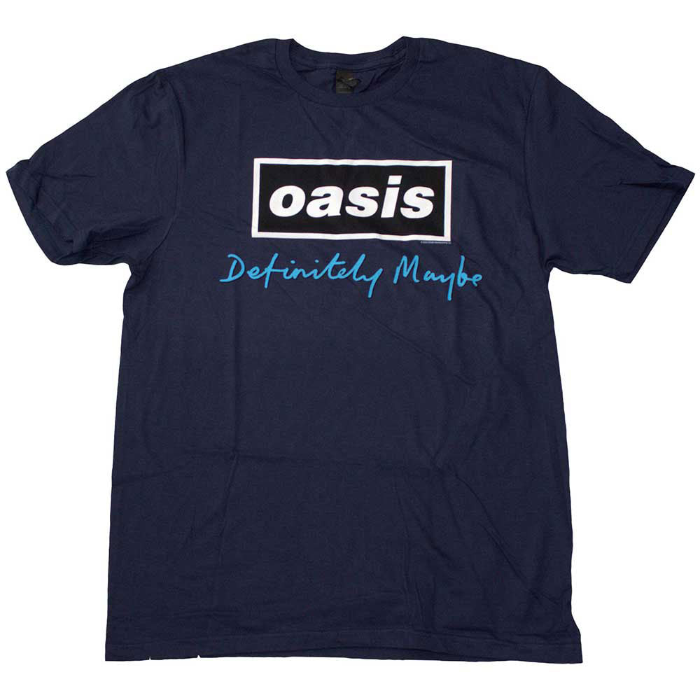 Oasis Definitely Maybe Text Logo T-shirt Front